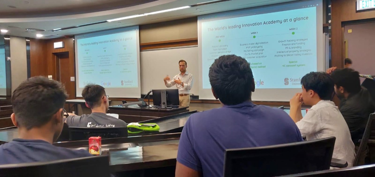 Rasmus Kors hosting a startup event at the City University of Hong Kong